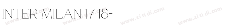 Inter Milan 17 18字体转换